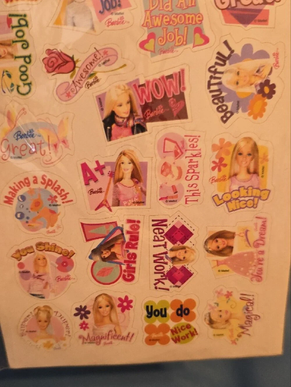 Vintage 2005 Barbie Reward Stickers Pack